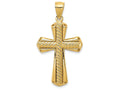 FJC Finejewelers 14k Yellow Gold Twisted Cross Charm