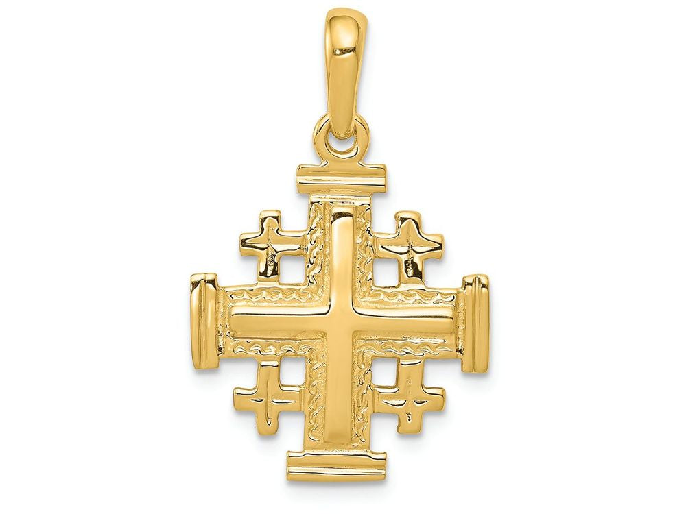 FJC Finejewelers 14k Yellow Gold Jerusalem Cross Charm