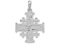 FJC Finejewelers 14k White Gold Jerusalem Cross Charm
