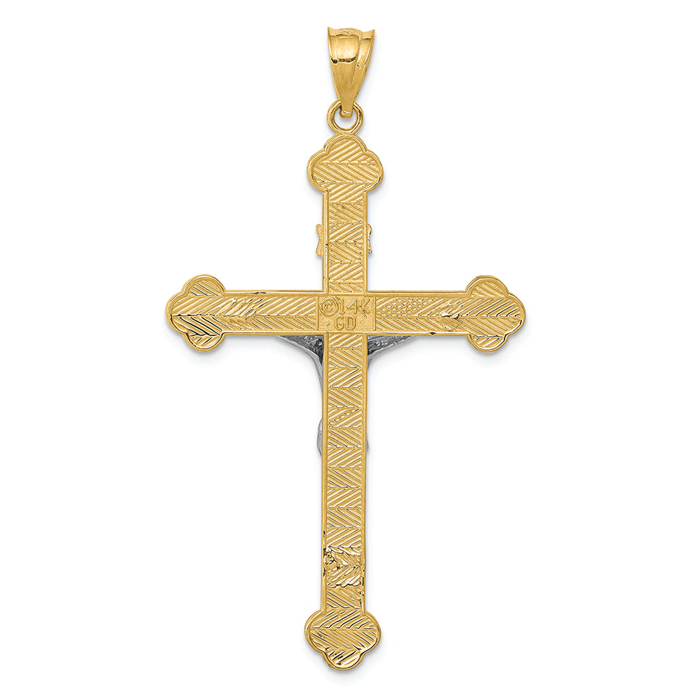FJC Finejewelers 14k Two-tone Gold Inri Crucifix Charm