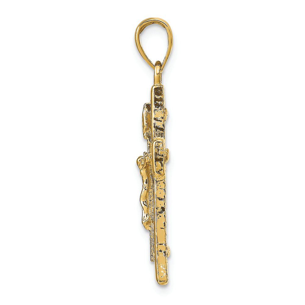 FJC Finejewelers 14k Yellow Gold Polished Crucifix Charm