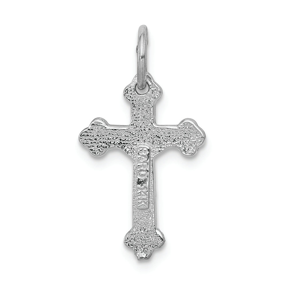 FJC Finejewelers 14k White Gold Bright Cut Crucifix Charm