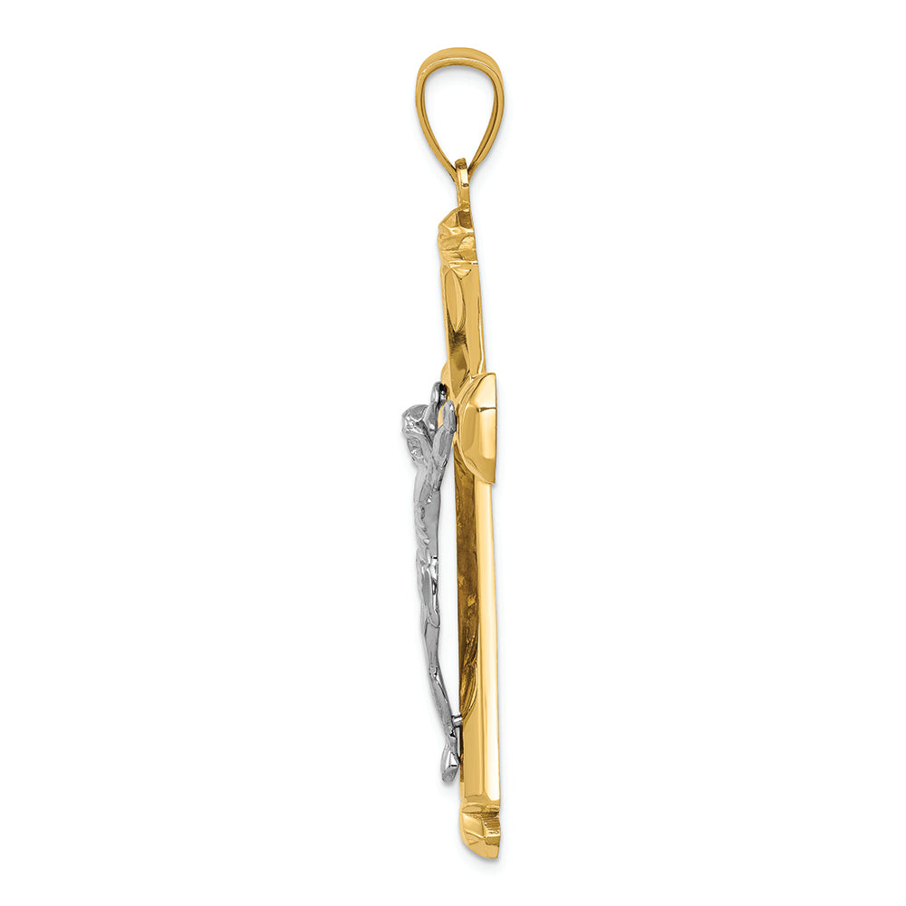 FJC Finejewelers 14k Two-tone Gold Crucifix Charm