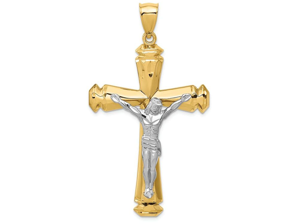 FJC Finejewelers 14k Two-tone Gold Crucifix Charm