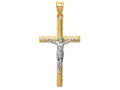 FJC Finejewelers 14k Two-tone Gold Crucifix Charm