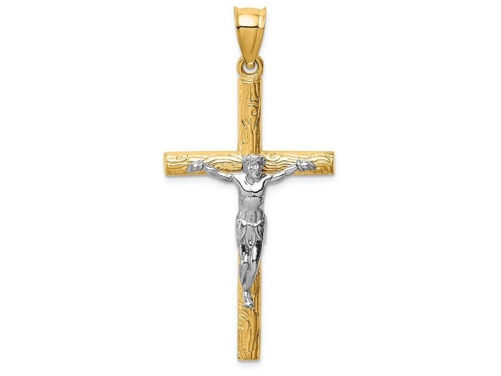 FJC Finejewelers 14k Two-tone Gold Crucifix Charm