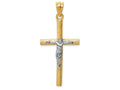 FJC Finejewelers 14k Two-tone Gold Crucifix Charm