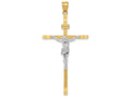 FJC Finejewelers 14k Two-tone Gold Crucifix Charm