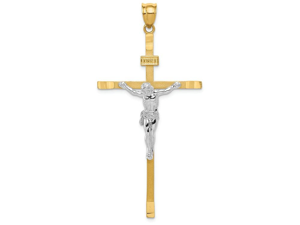 FJC Finejewelers 14k Two-tone Gold Crucifix Charm