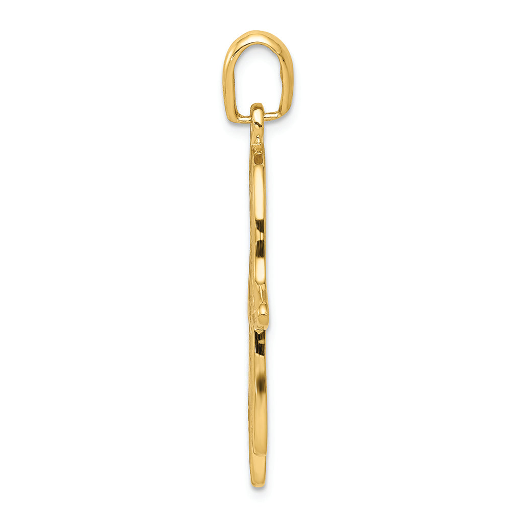FJC Finejewelers 14k Yellow Gold Filigree Chamseh Charm