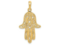 FJC Finejewelers 14k Yellow Gold Filigree Chamseh Charm