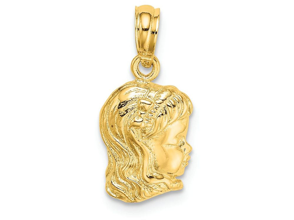 FJC Finejewelers 14k Yellow Gold Girl Head Charm