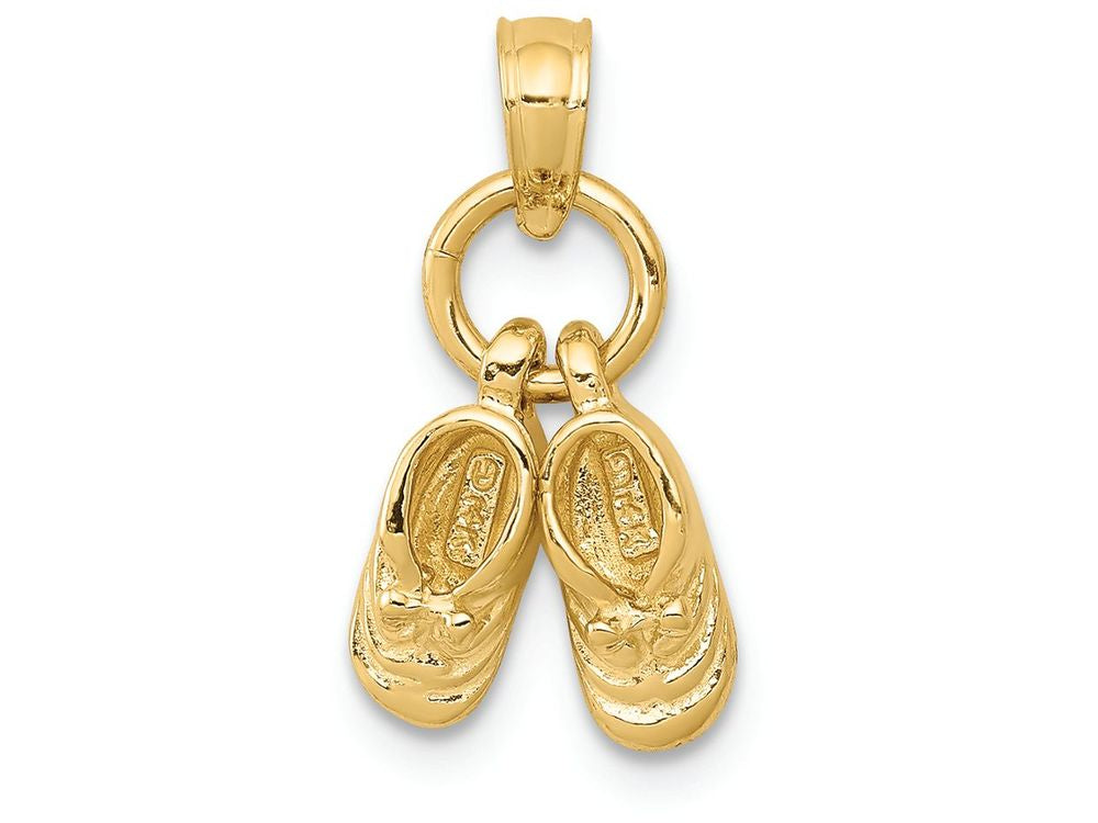 FJC Finejewelers 14k Yellow Gold Baby Shoes Charm