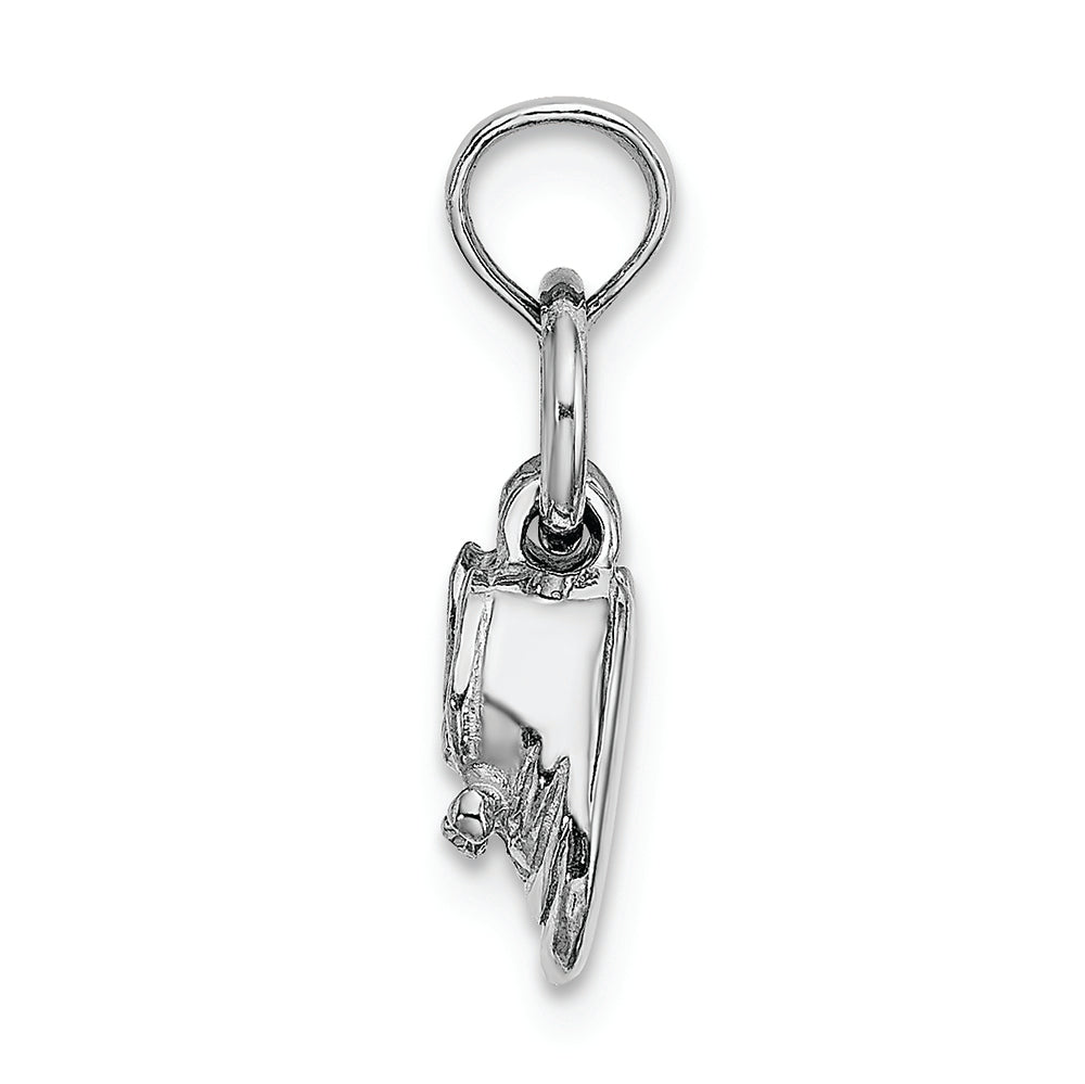 FJC Finejewelers 14k White Gold 3d Baby Bootiesdangle Charm