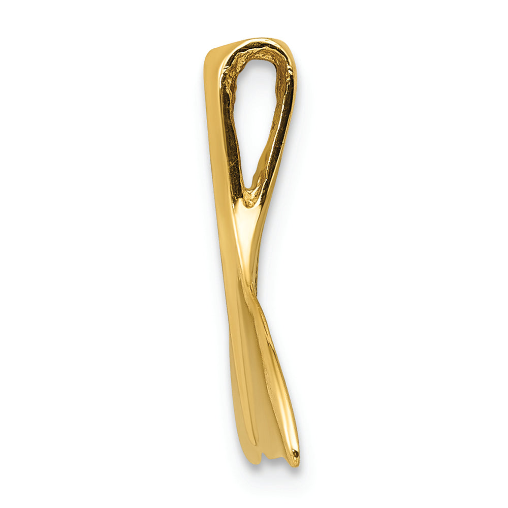 FJC Finejewelers 14k Yellow Gold 3d Polished Whale Tail Slide Charm