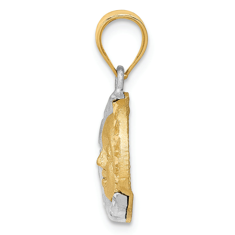 FJC Finejewelers 14k Two-tone Gold Sun Moon Charm