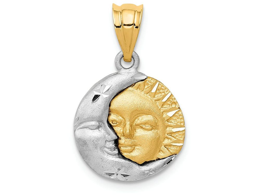 FJC Finejewelers 14k Two-tone Gold Sun Moon Charm