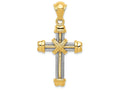 FJC Finejewelers 14k Two-tone Gold Cross Charm