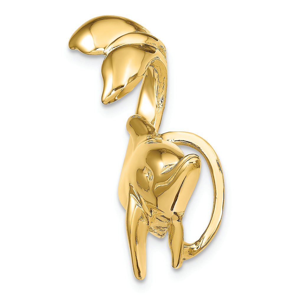 FJC Finejewelers 14k Yellow Gold Dolphin with Tail Up Slide Charm