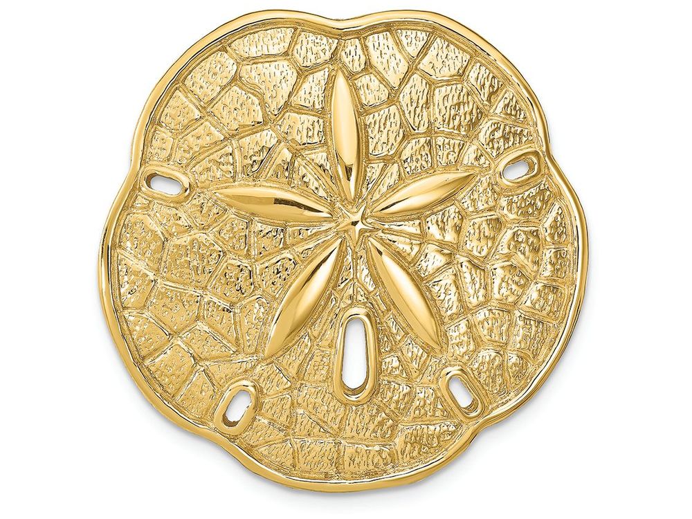 FJC Finejewelers 14k Yellow Gold Sand Dollar Slide Charm