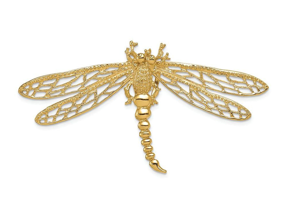 FJC Finejewelers 14k Yellow Gold Cut-out Dragonfly Slide Charm