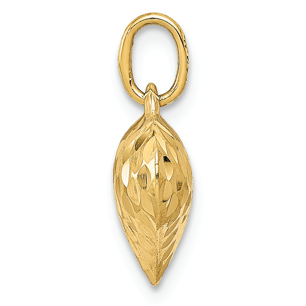 FJC Finejewelers 14k Yellow Gold Bright Cut Puffed Heart Charm