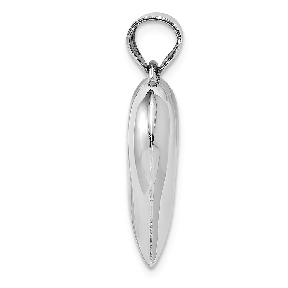 FJC Finejewelers 14k White Gold Polished Hollow Heart Charm