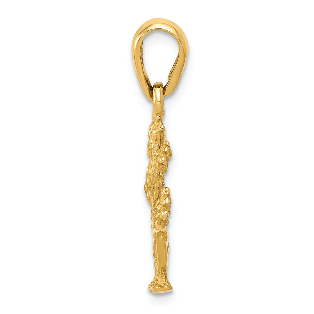 FJC Finejewelers 14k Yellow Gold 3d Cactus Charm
