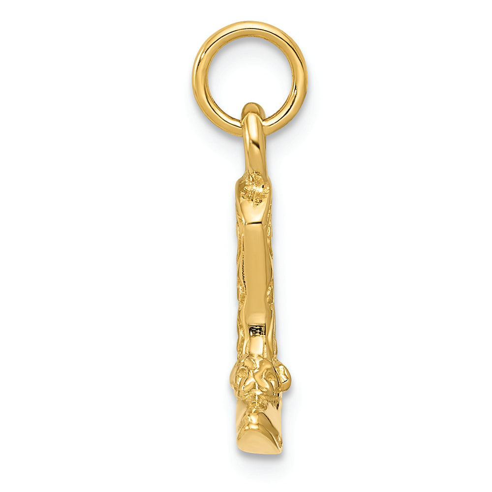 FJC Finejewelers 14k Yellow Gold 3d Cowboy Boot Charm