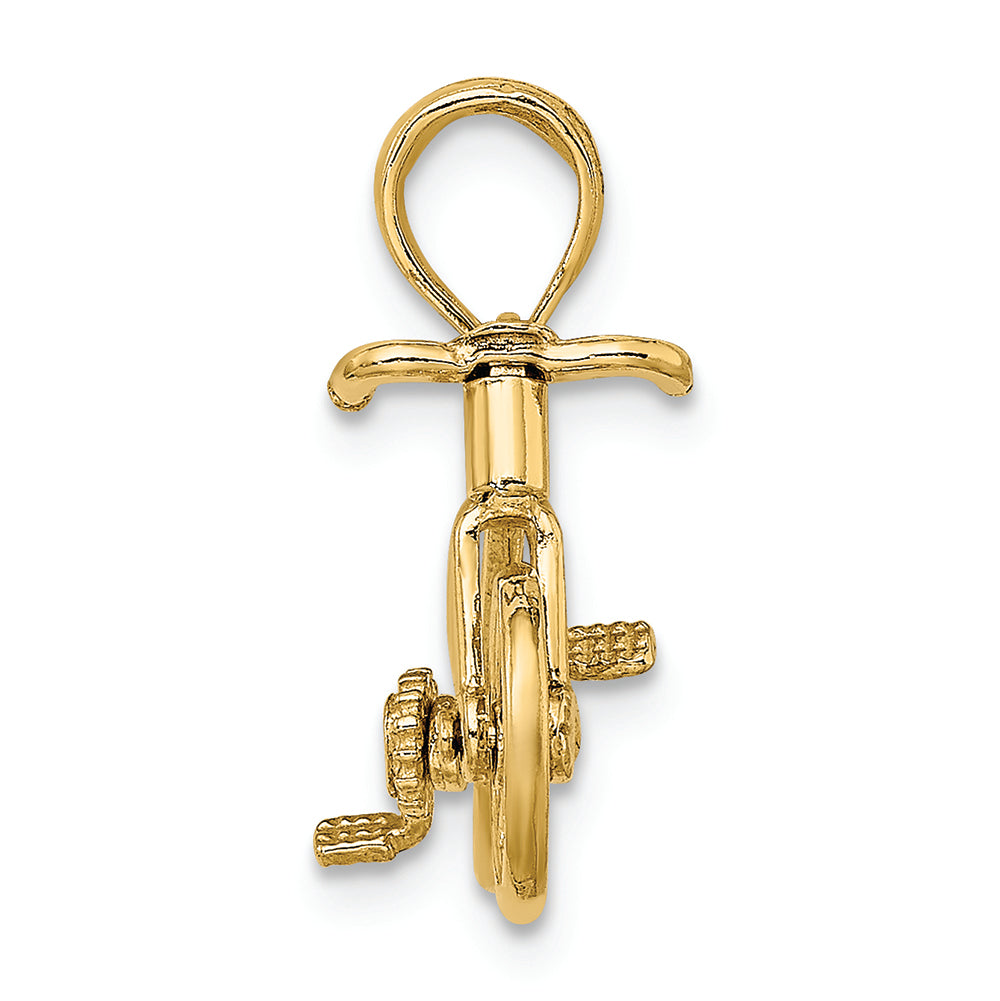FJC Finejewelers 14k Yellow Gold 3d Moveable Bicycle Charm