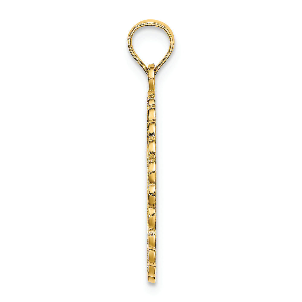 FJC Finejewelers 14k Yellow Gold Gatlinburg Tennessee with Cut Out Trolley Car In Circle Charm