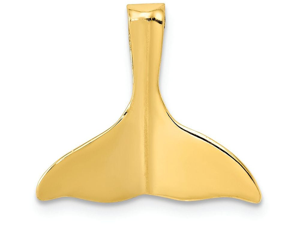 FJC Finejewelers 14k Yellow Gold 3d Polished Whale Tail Slide Charm