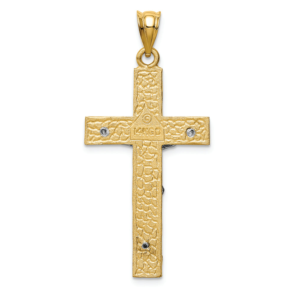 FJC Finejewelers 14k Two-tone Gold Inri Crucifix Charm