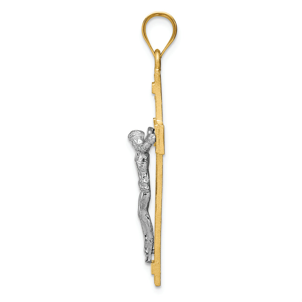 FJC Finejewelers 14k Two-tone Gold Inri Crucifix Charm