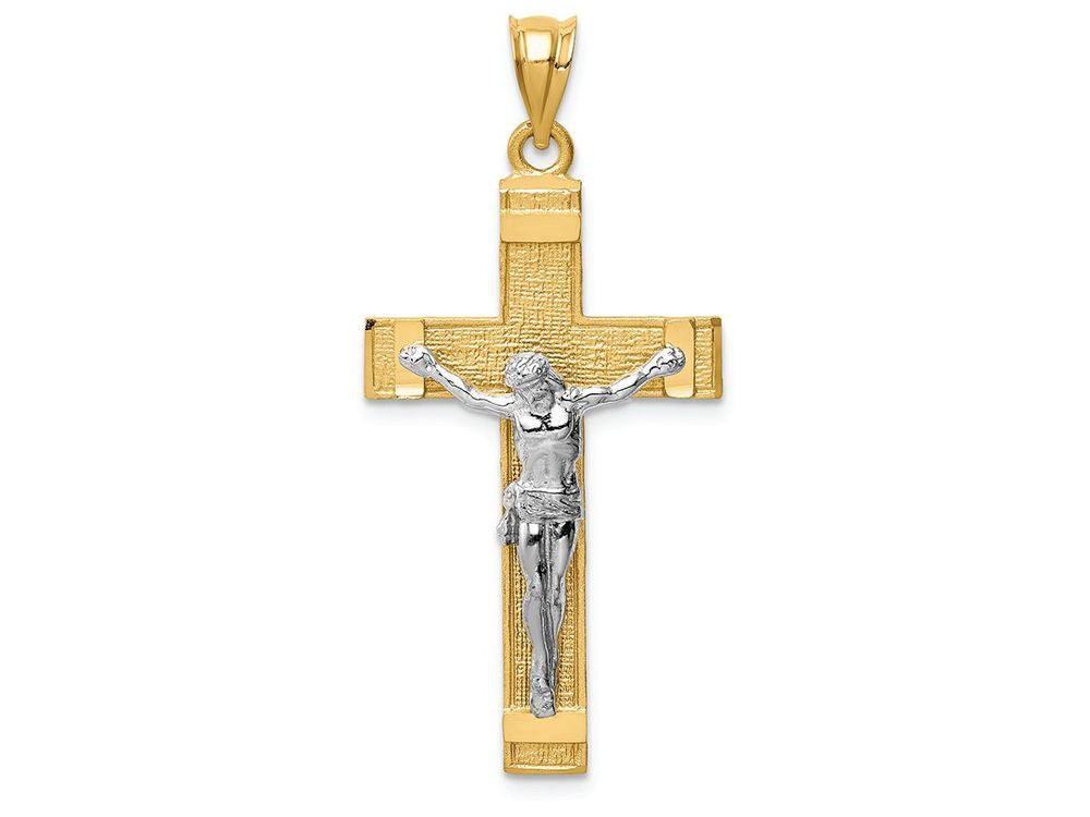 FJC Finejewelers 14k Two-tone Gold Inri Crucifix Charm