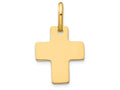 FJC Finejewelers 14k Yellow Gold Polished Cross Charm