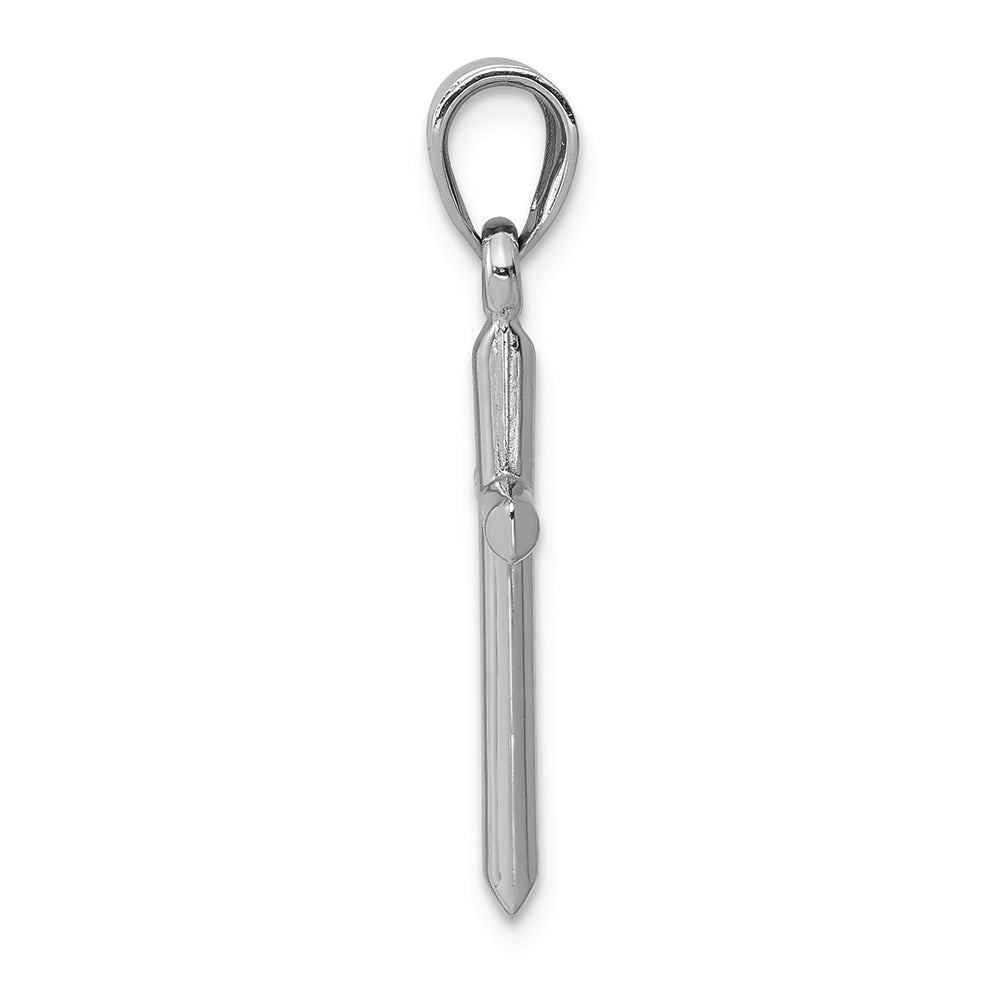 FJC Finejewelers 14k White Gold Hollow Cross Charm