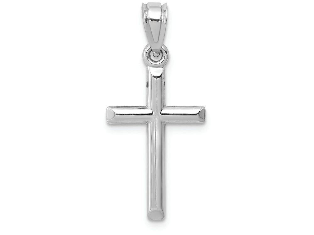 FJC Finejewelers 14k White Gold Hollow Cross Charm