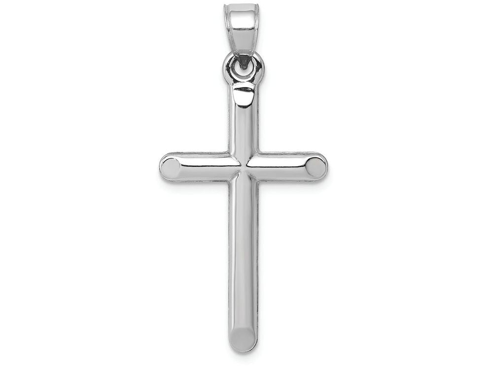 FJC Finejewelers 14k White Gold Hollow Cross Charm