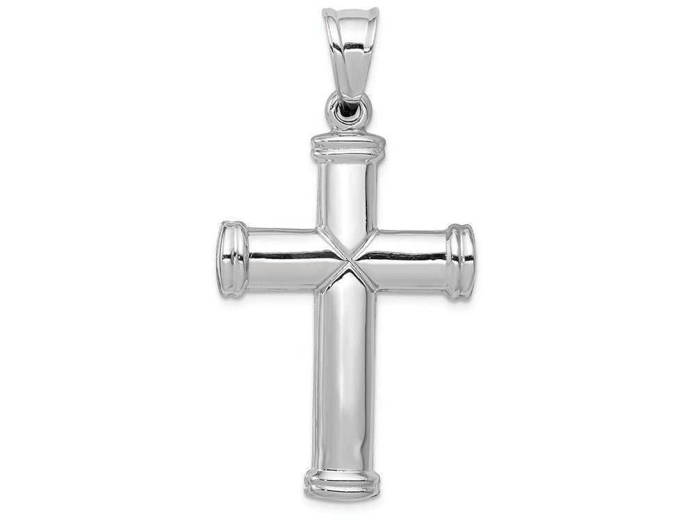 FJC Finejewelers 14k White Gold Hollow Cross Charm