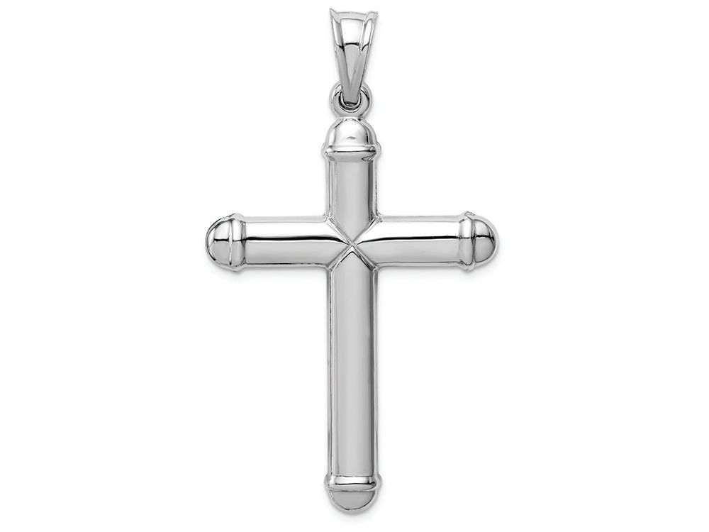 FJC Finejewelers 14k White Gold Hollow Cross Charm