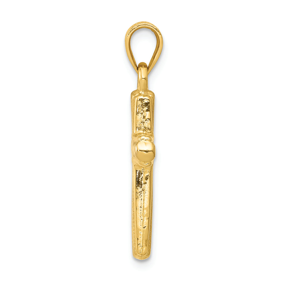 FJC Finejewelers 14k Yellow Gold with with Rhodium Cross Charm