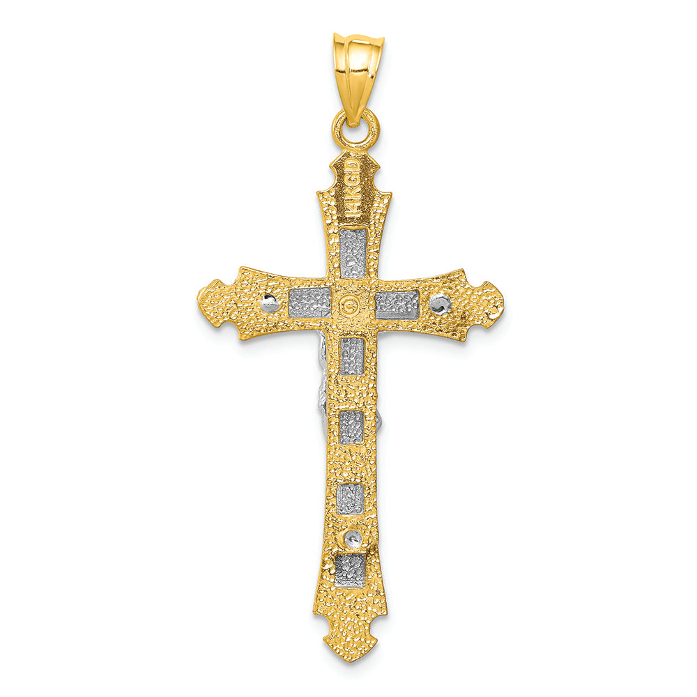 FJC Finejewelers 14k Two-tone Gold Crucifix Charm