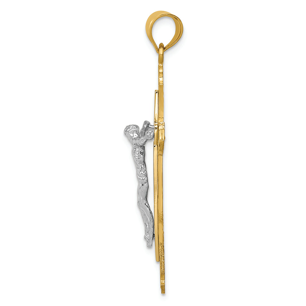 FJC Finejewelers 14k Two-tone Gold Crucifix Charm