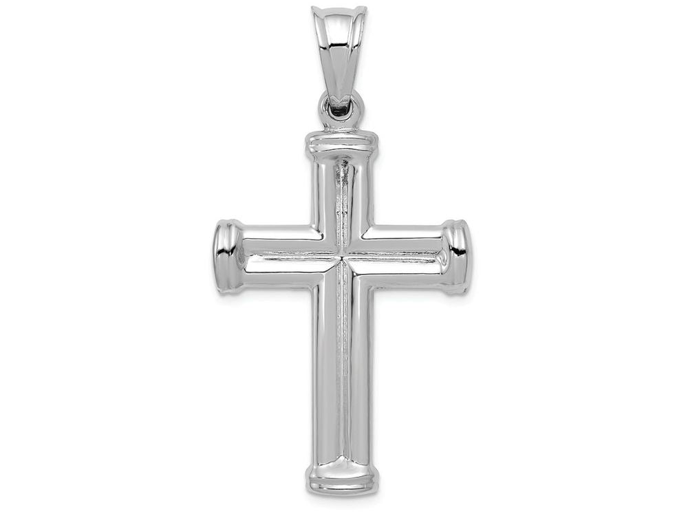 FJC Finejewelers 14k White Gold Hollow Cross Charm