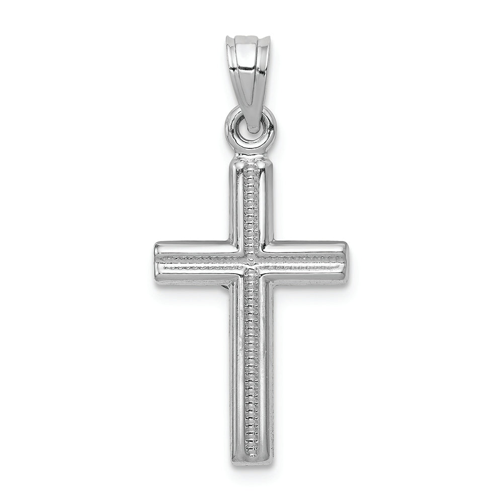 FJC Finejewelers 14k White Gold Hollow Crucifix Charm