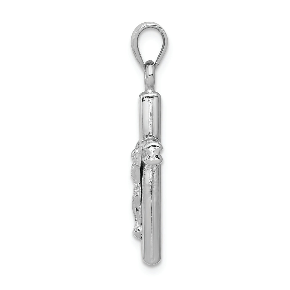FJC Finejewelers 14k White Gold Hollow Crucifix Charm