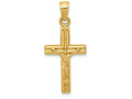 FJC Finejewelers 14k Yellow Gold Hollow Crucifix Charm