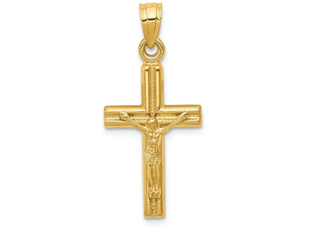 FJC Finejewelers 14k Yellow Gold Hollow Crucifix Charm