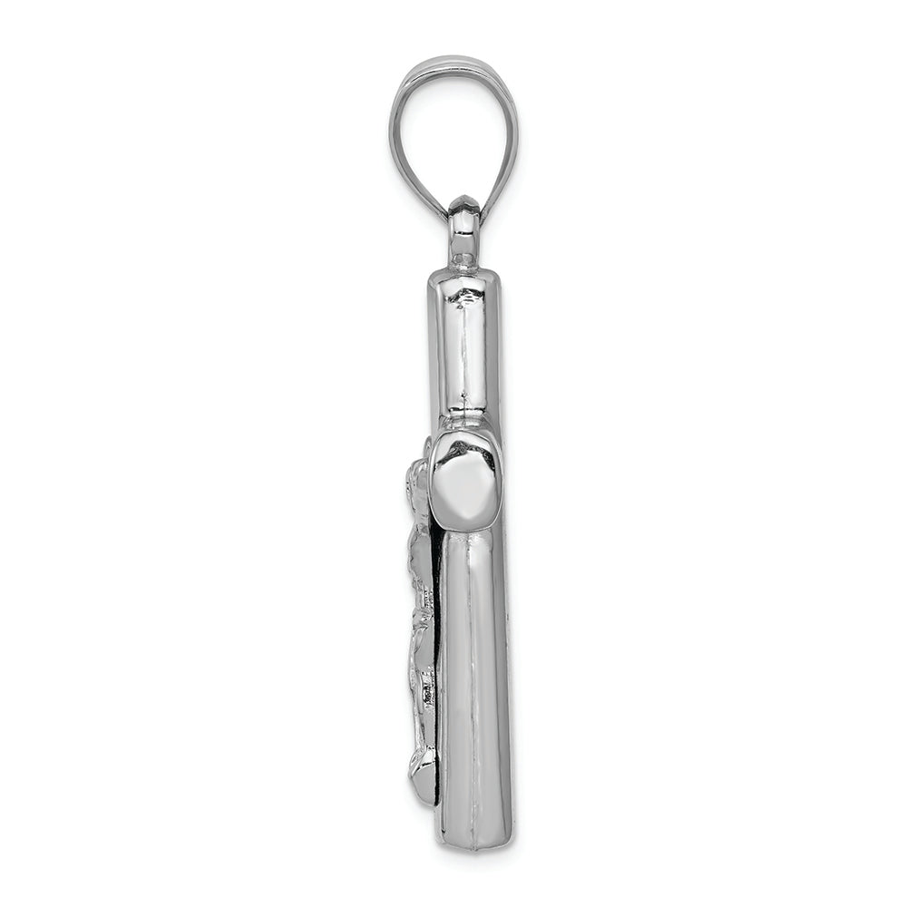 FJC Finejewelers 14k White Gold Reversible Crucifixcross Charm